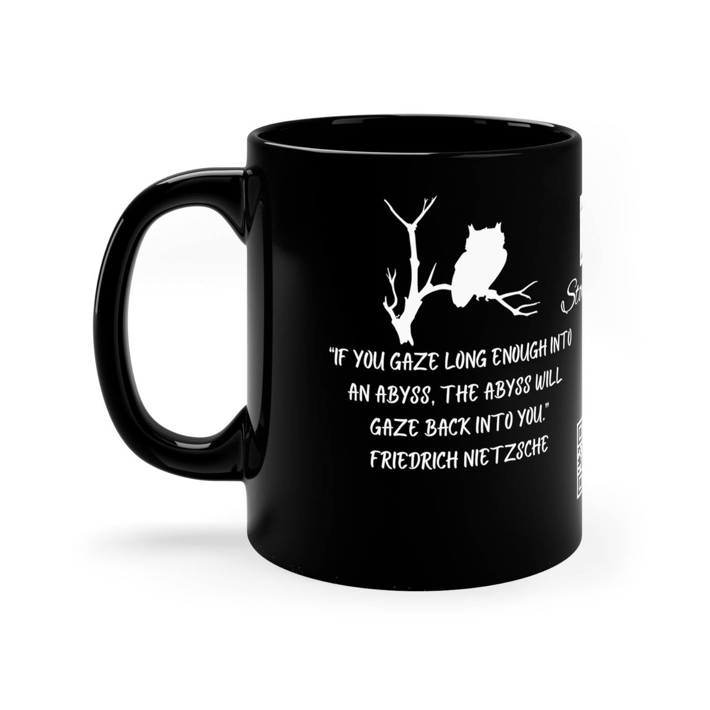 11oz Black Mug Stone Sage Friedrich Nietzsche