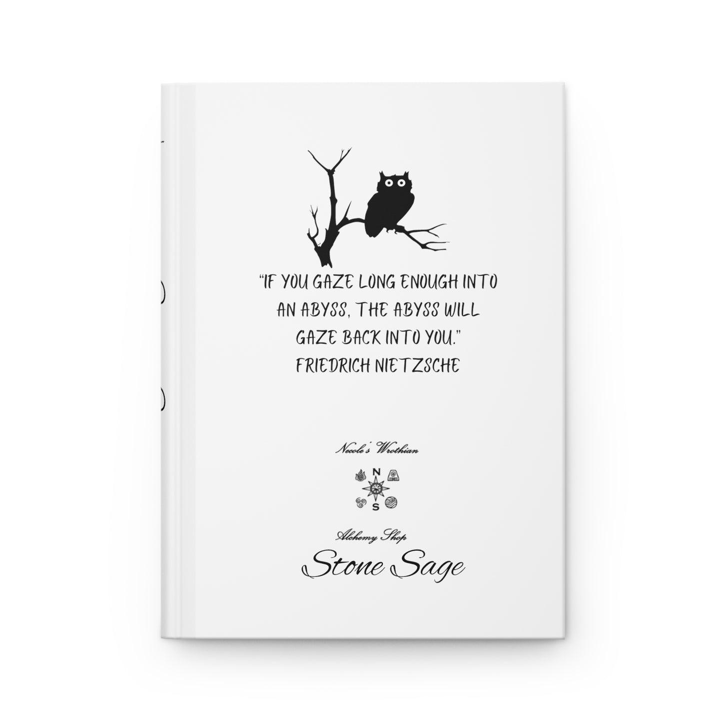 Hardcover Journal Matte Stone Sage Friedrich Nietzsche