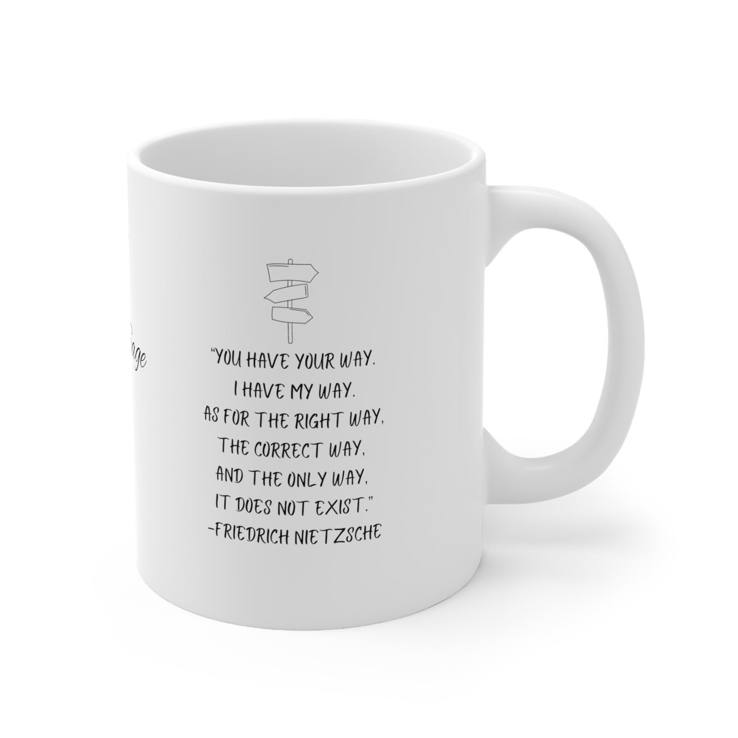 Ceramic Mug 11oz Stone sage Friedrich Nietzsche
