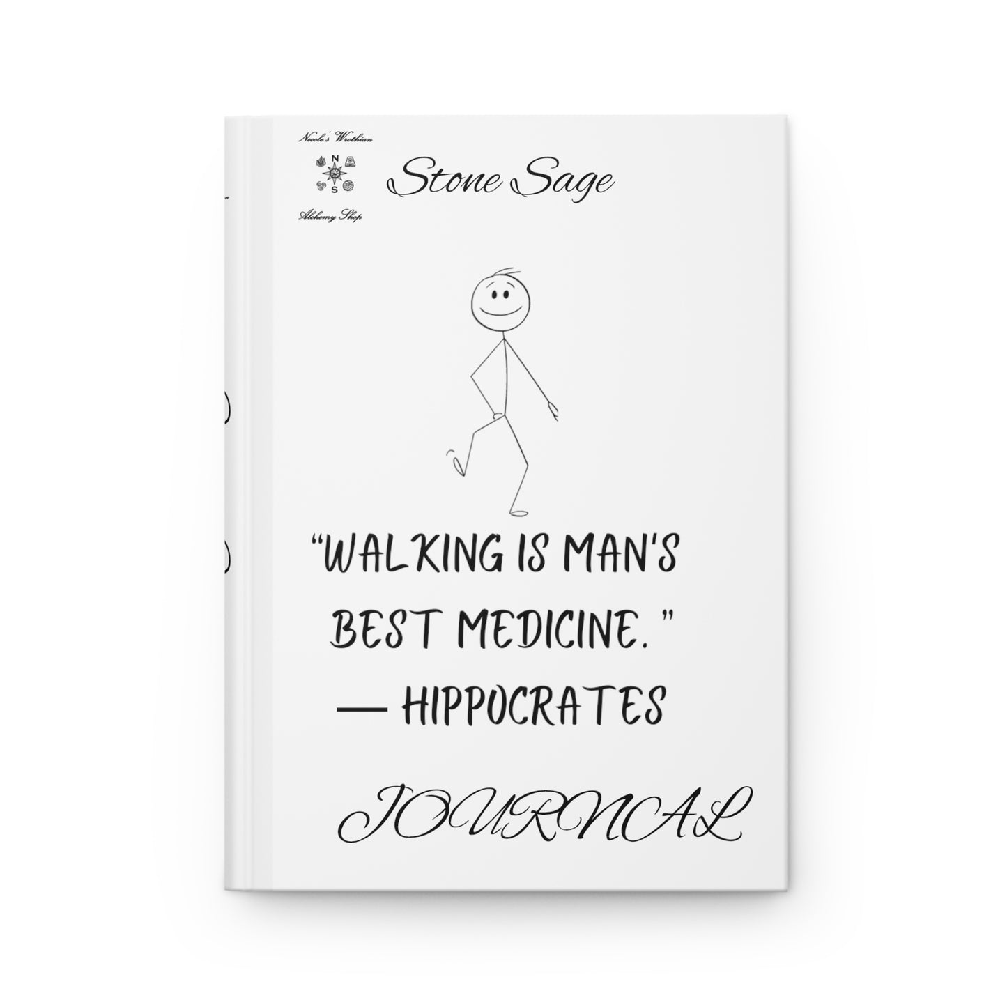 Hardcover Journal Matte Stone Sage Hippocrates