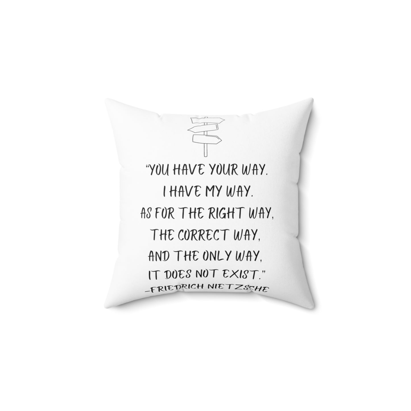 Spun Polyester Square Pillow Stone Sage