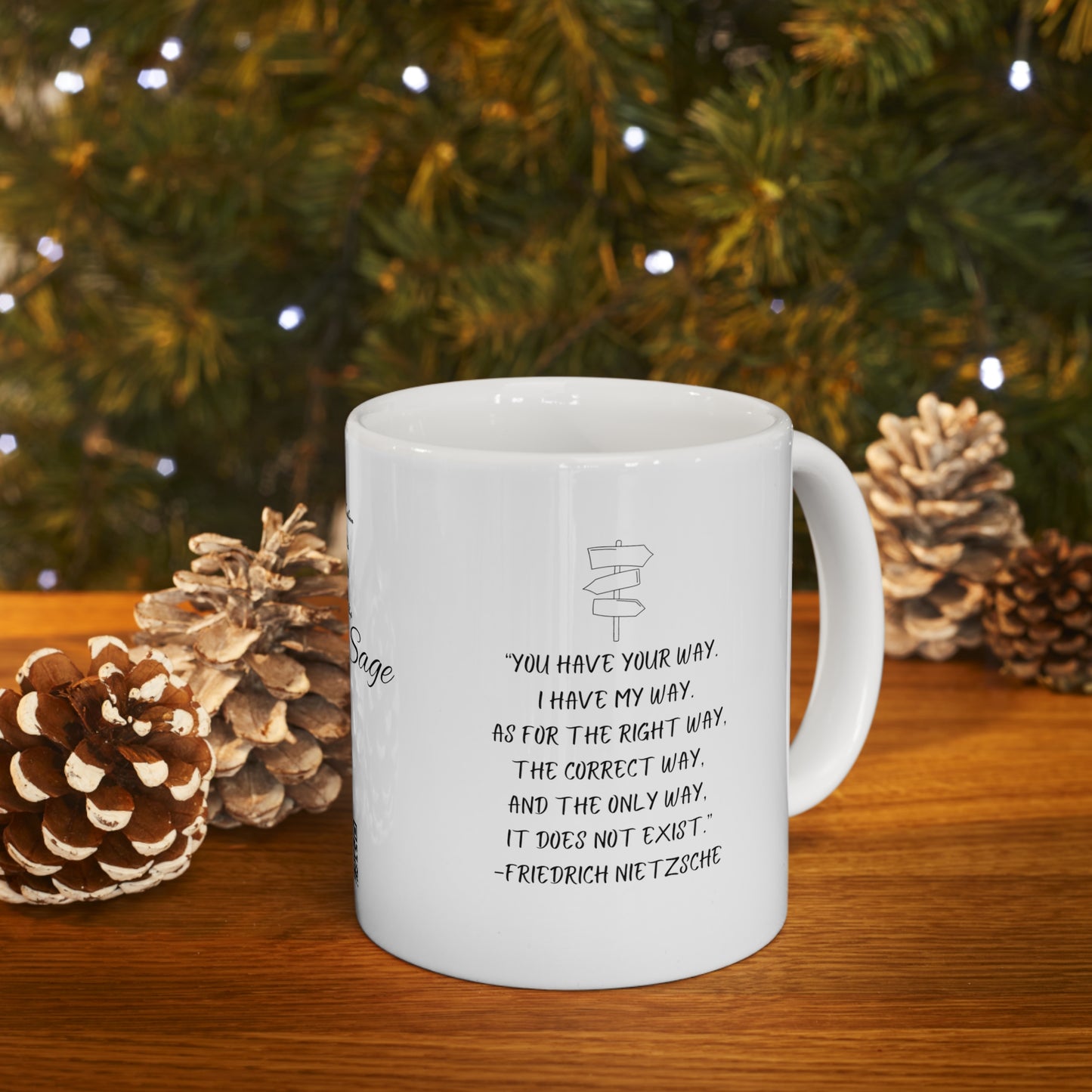 Ceramic Mug 11oz Stone sage Friedrich Nietzsche