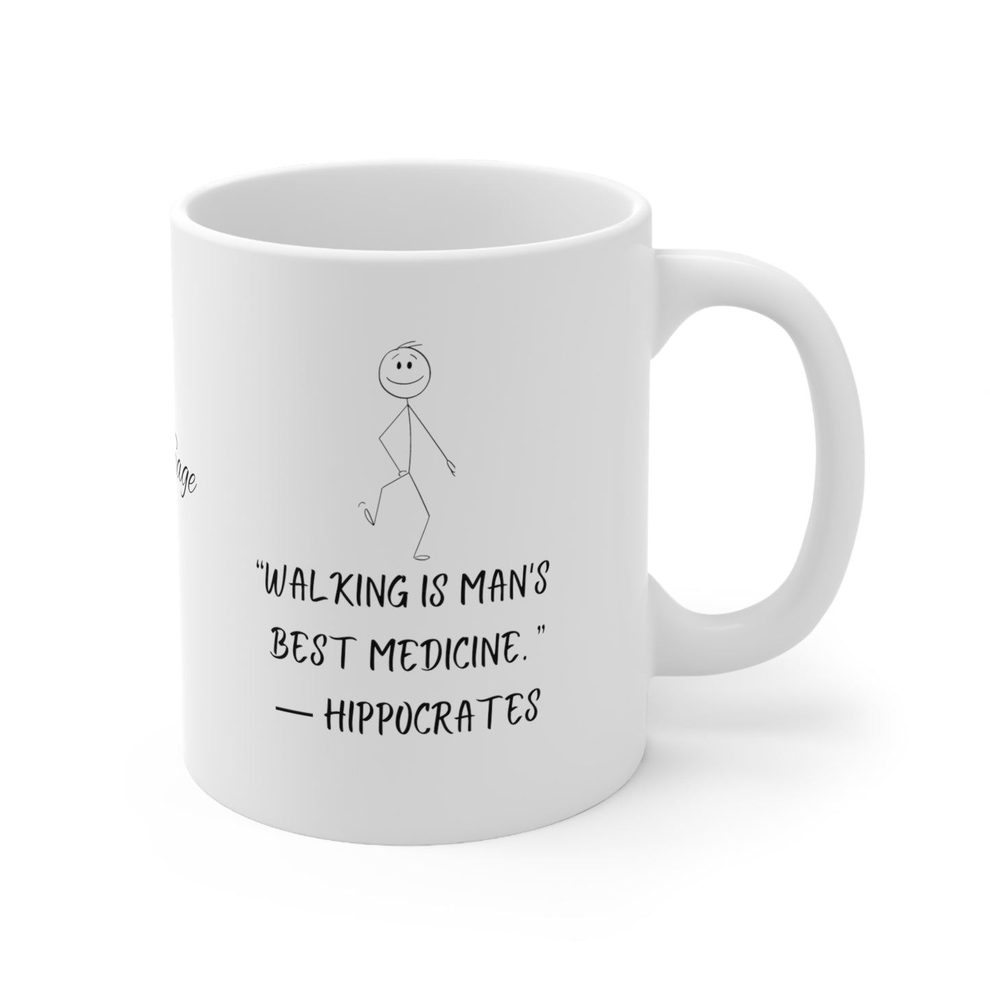 Ceramic Mug 11oz Stone sage Hippocrates