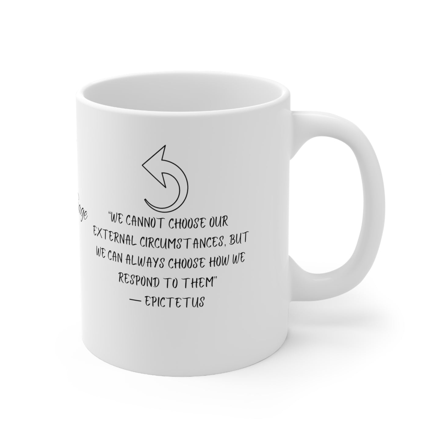 Ceramic Mug 11oz Stone sage Epictetus
