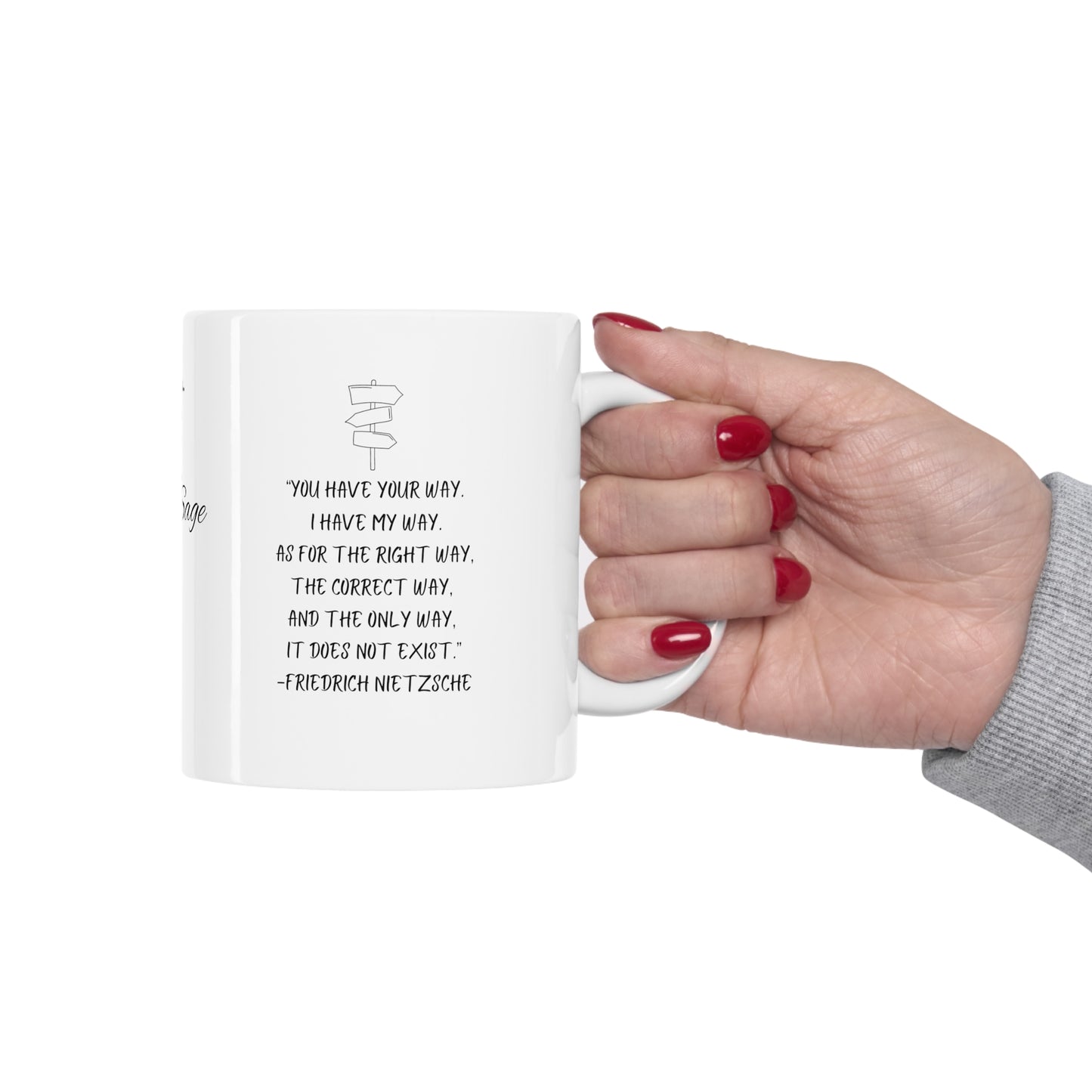 Ceramic Mug 11oz Stone sage Friedrich Nietzsche