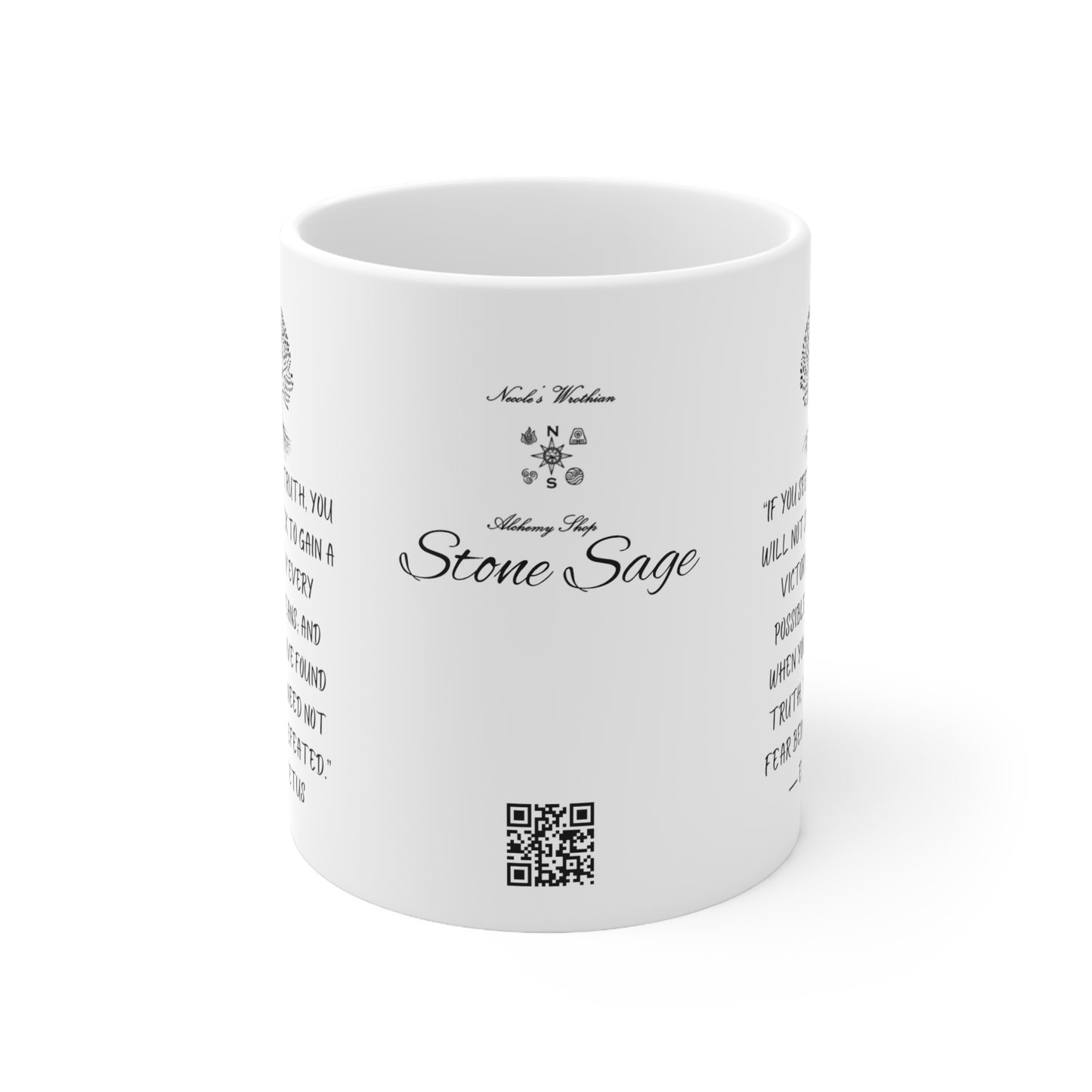 Ceramic Mug 11oz Stone sage Epictetus