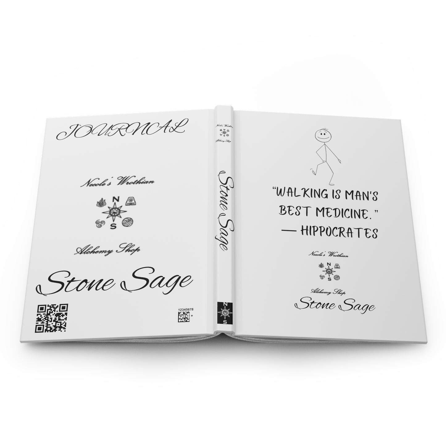 Hardcover Journal Matte Stone Sage Hippocrates