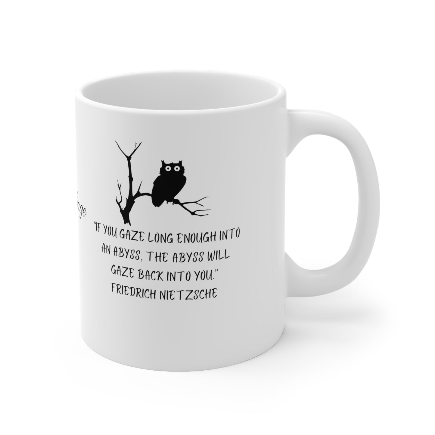 Ceramic Mug 11oz Stone sage Friedrich Nietzsche