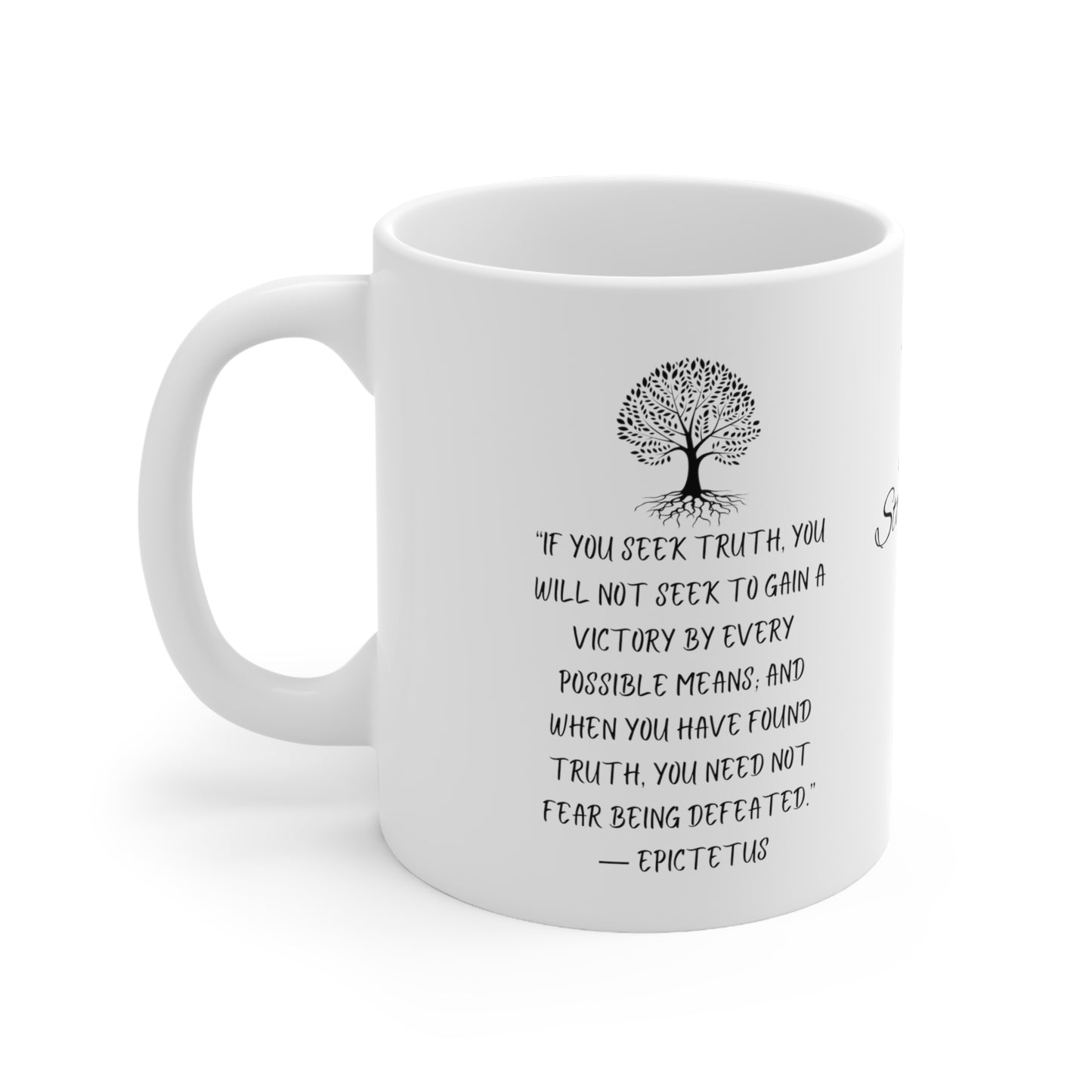 Ceramic Mug 11oz Stone sage Epictetus