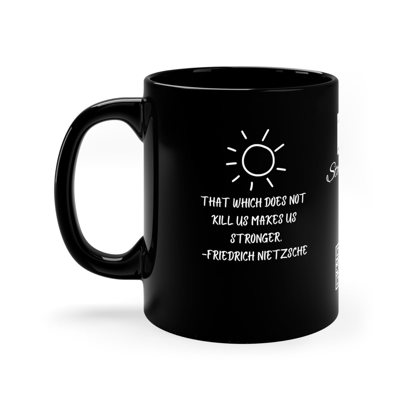 11oz Black Mug Stone Sage Friedrich Nietzsche