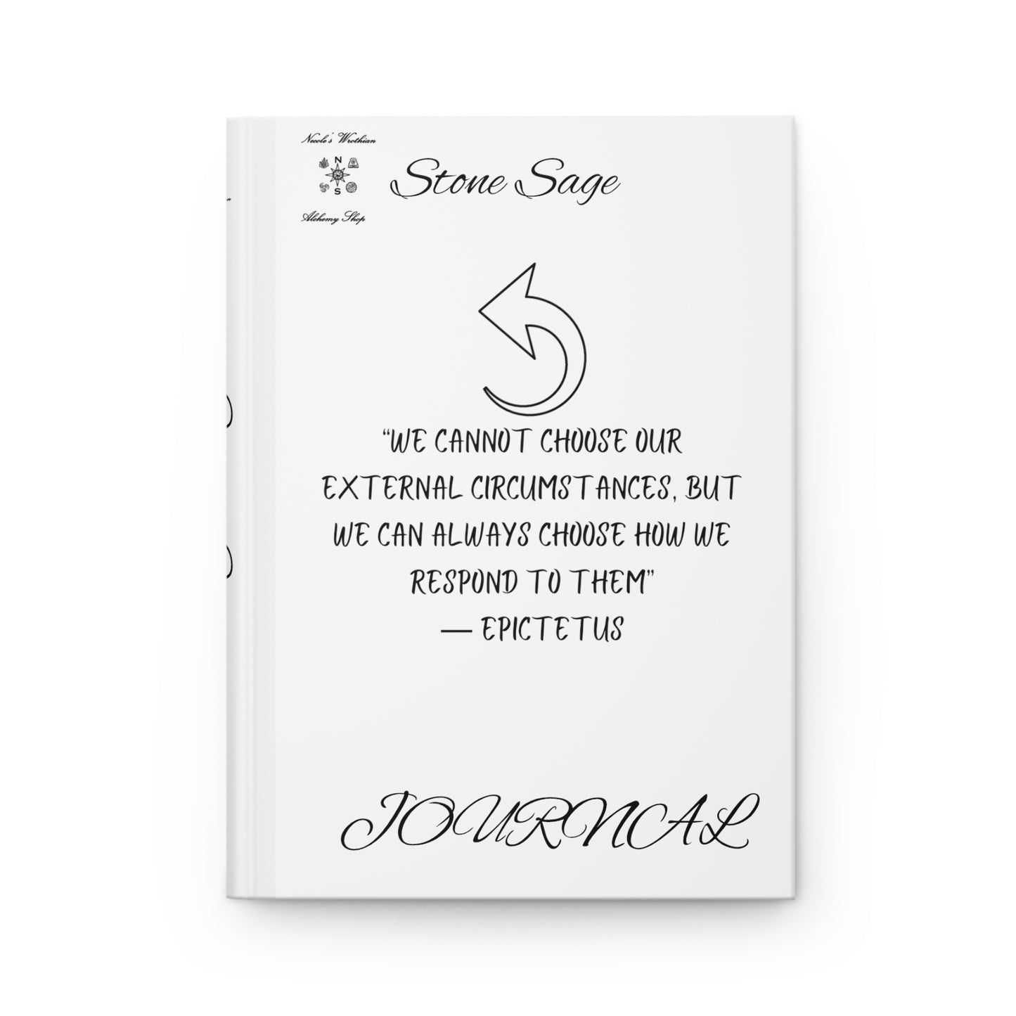 Hardcover Journal Matte Stone Sage Epictetus