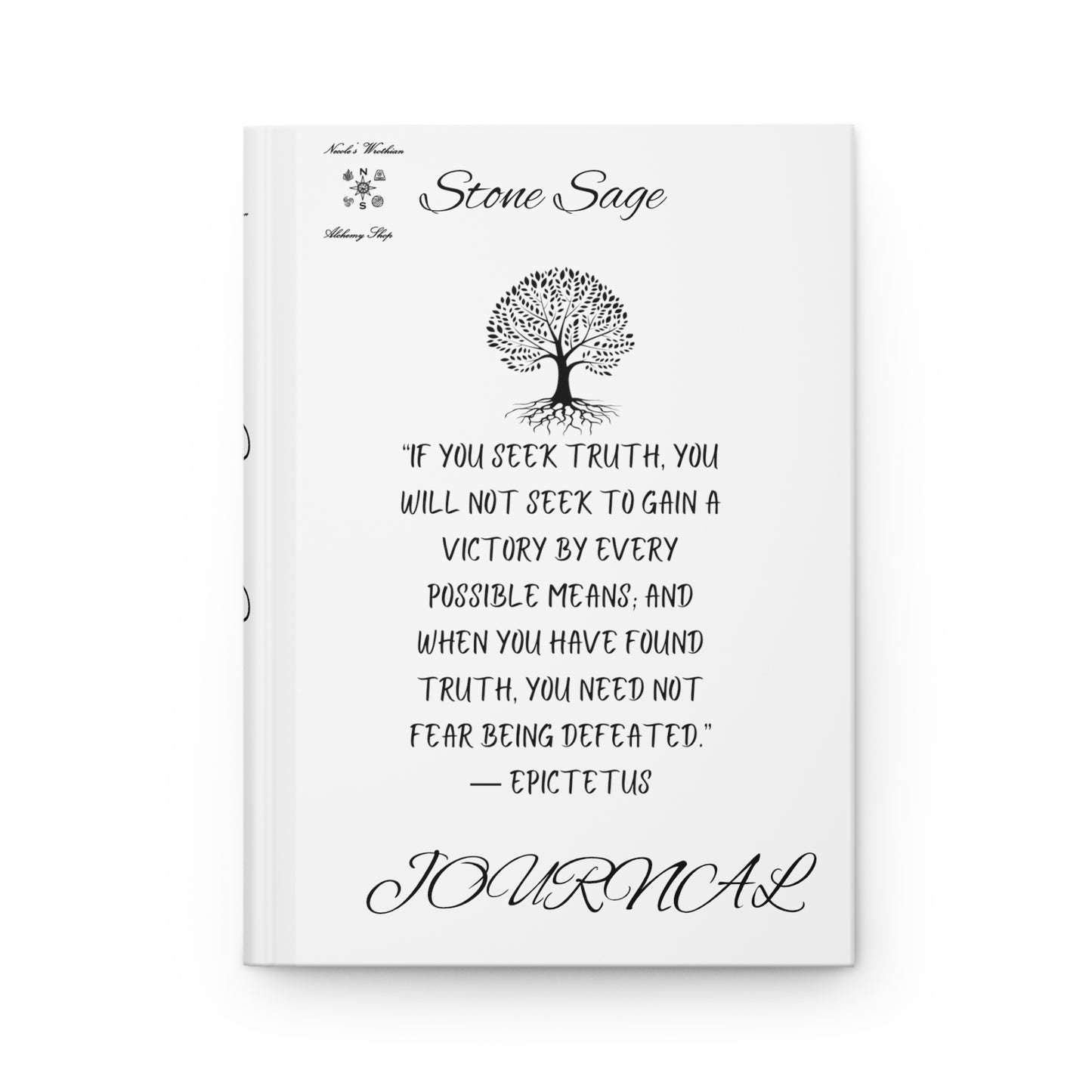 Hardcover Journal Matte Stone Sage Epictetus