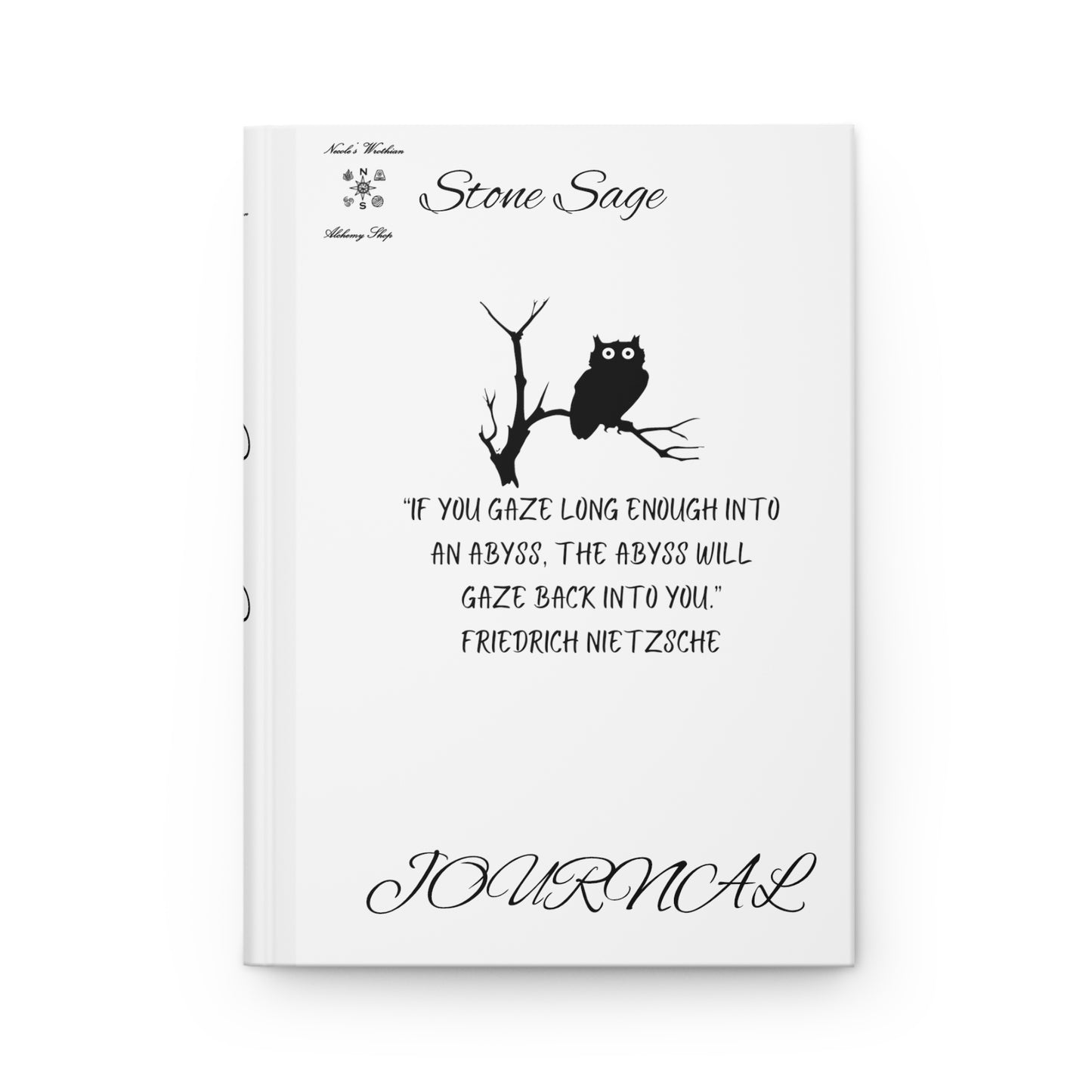 Hardcover Journal Matte Stone Sage Friedrich Nietzsche