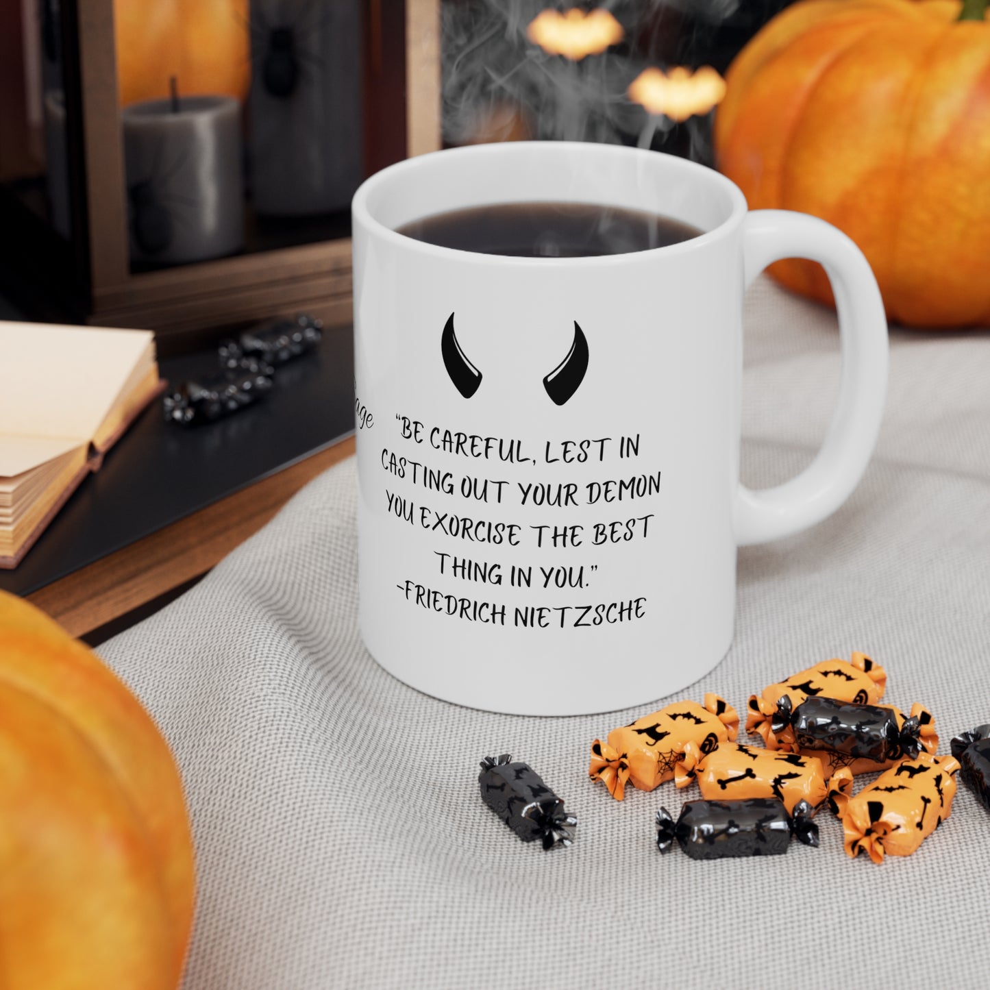 Ceramic Mug 11oz Stone sage Friedrich Nietzsche