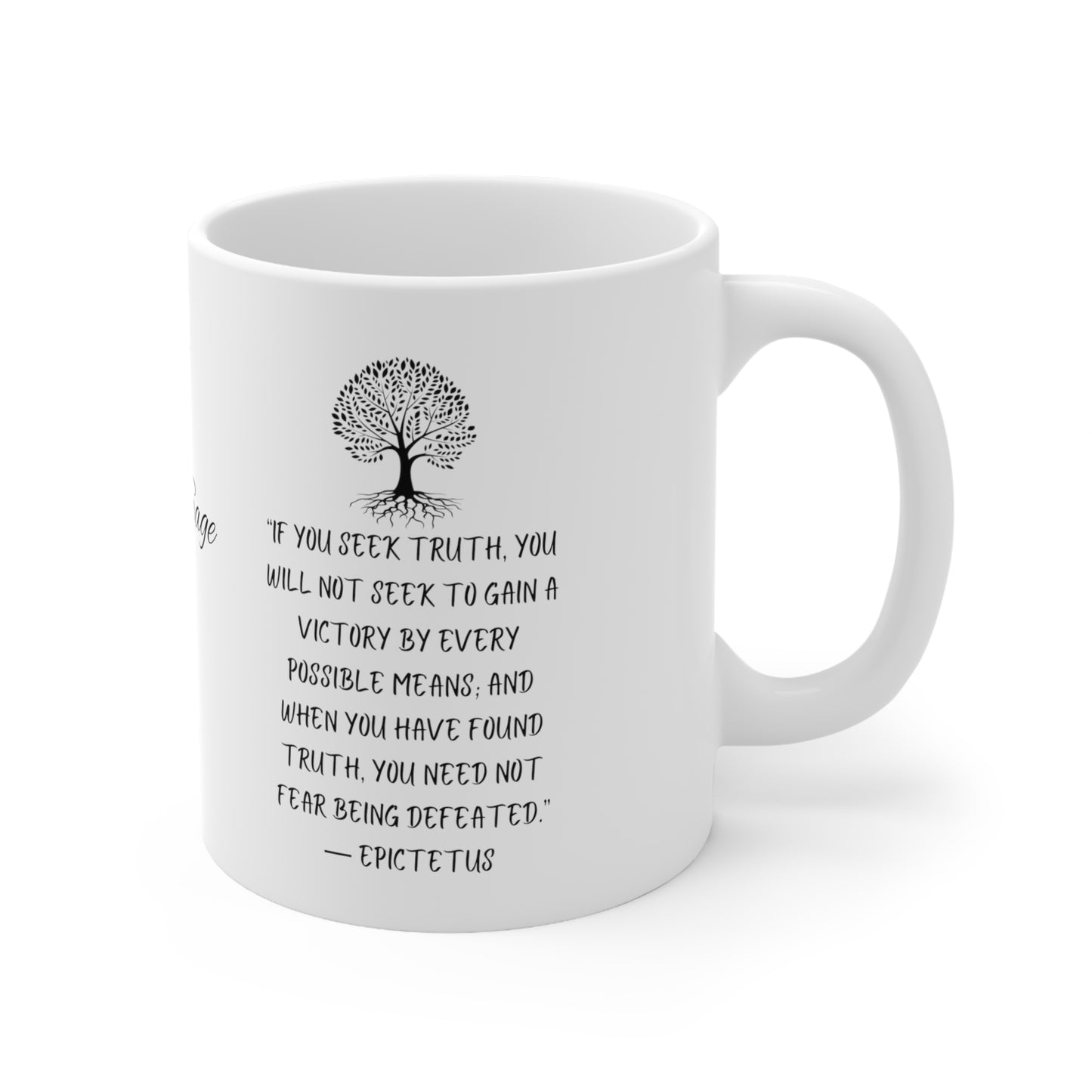 Ceramic Mug 11oz Stone sage Epictetus