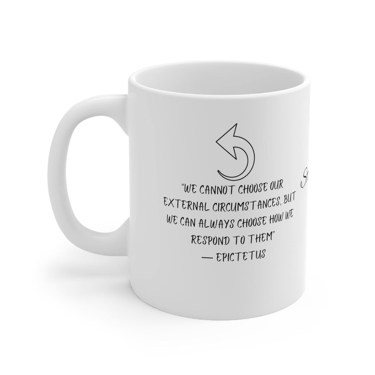 Ceramic Mug 11oz Stone sage Epictetus