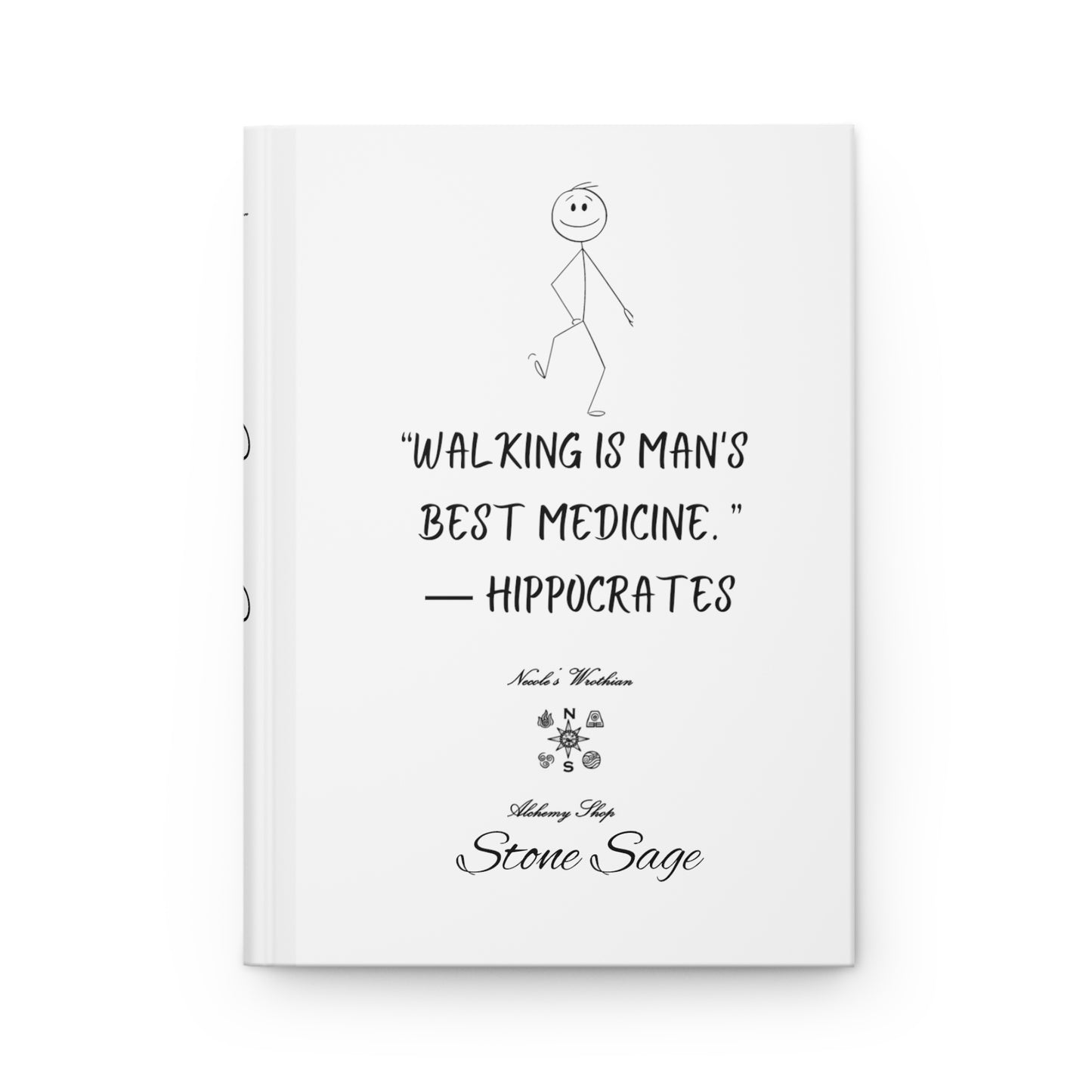 Hardcover Journal Matte Stone Sage Hippocrates
