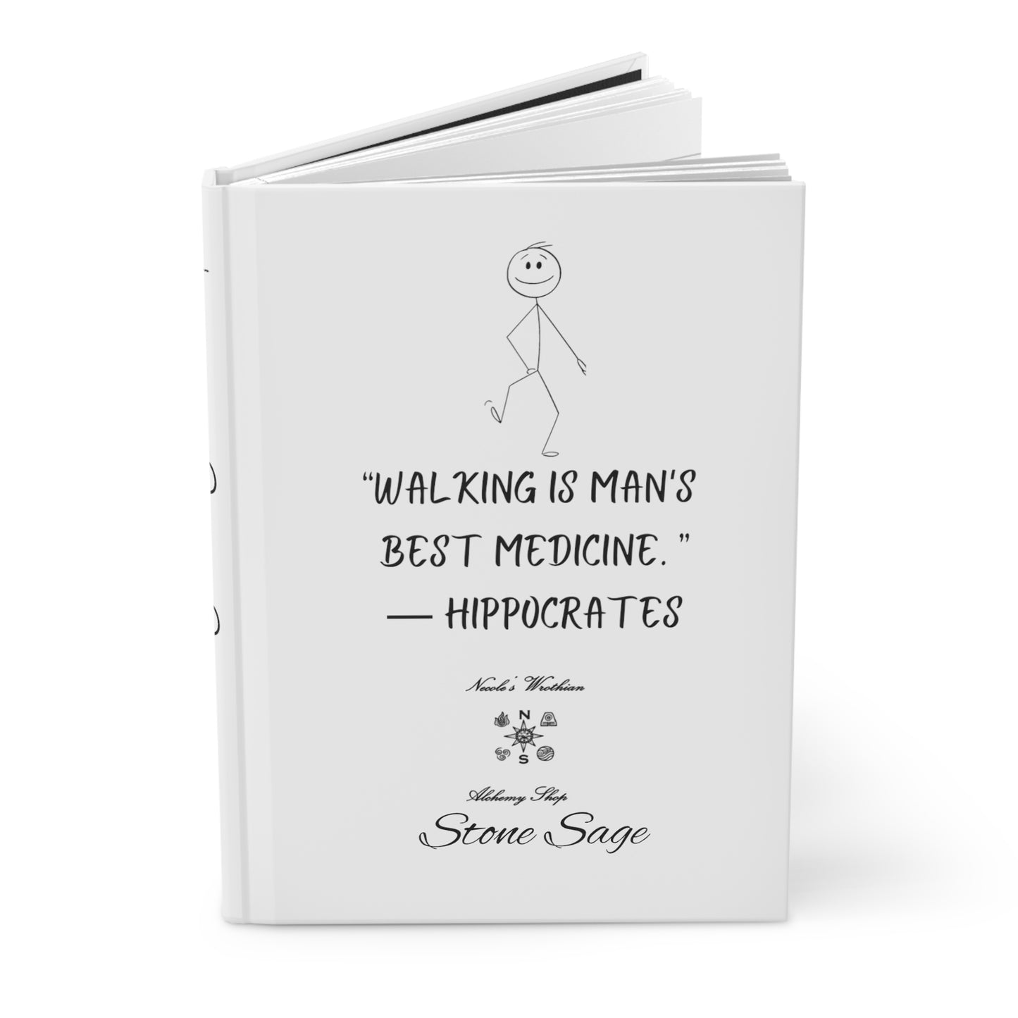 Hardcover Journal Matte Stone Sage Hippocrates
