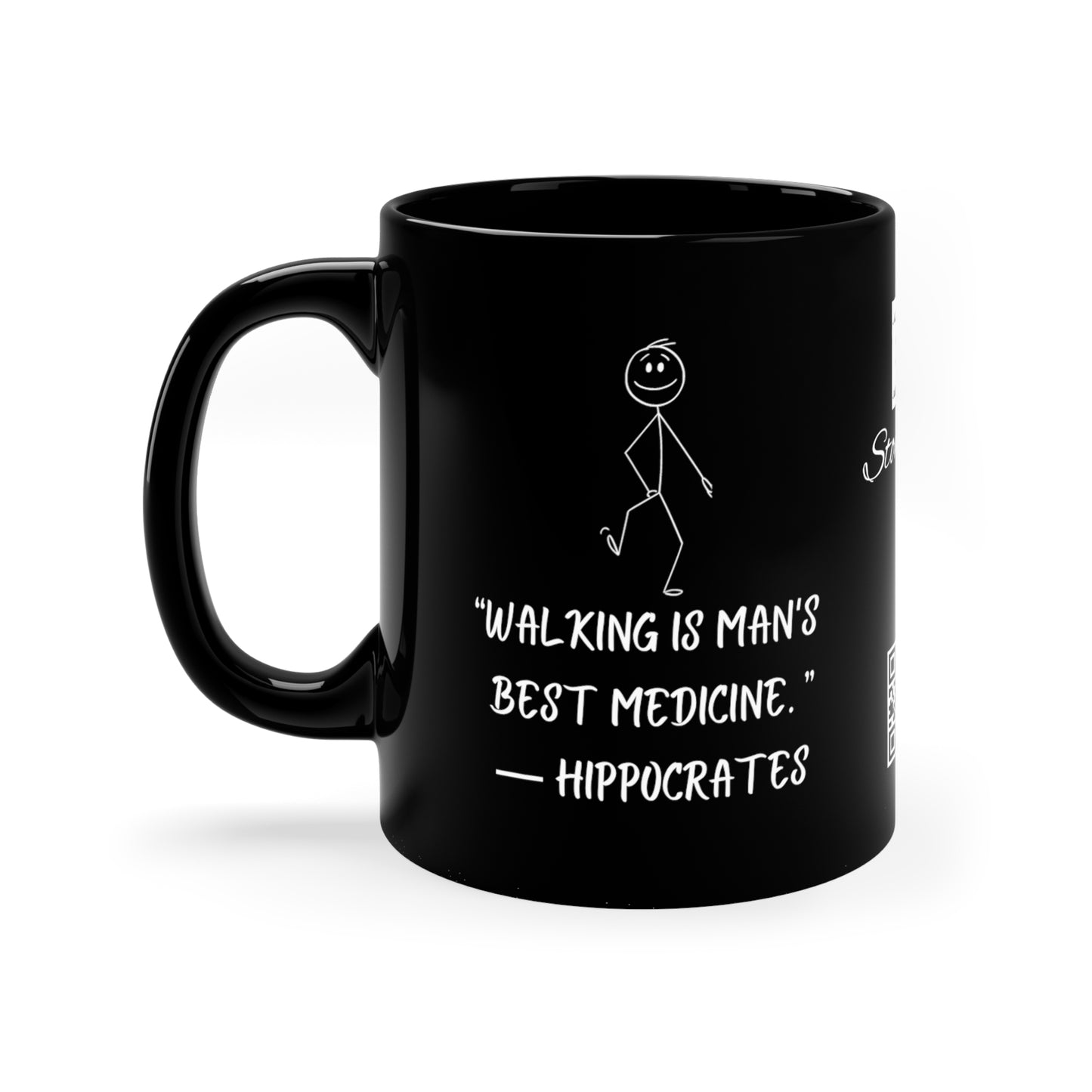11oz Black Mug Stone Sage Hippocrates