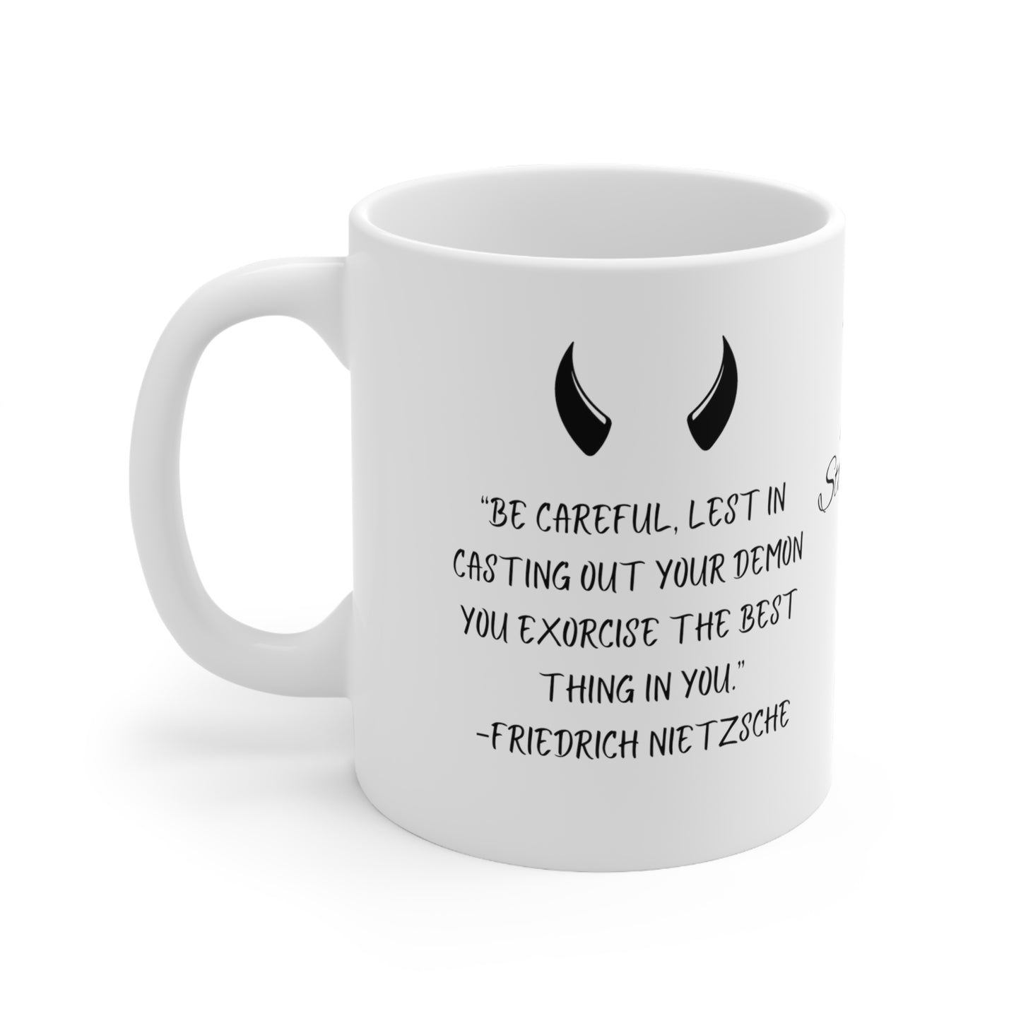 Ceramic Mug 11oz Stone sage Friedrich Nietzsche
